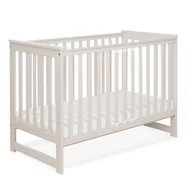 Łóżeczka i kojce - Łóżeczko drewniane z barierką IWI beż - miniaturka - grafika 1