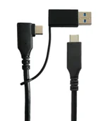 Kable USB - Kabel USB MicroConnect USB-A + USB-C - USB-C 1 m Czarny (USB3.1CC1MDE) - miniaturka - grafika 1