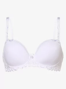 Triumph - Damski biustonosz z fiszbinami  wyściełany, biały - Biustonosze - miniaturka - grafika 1