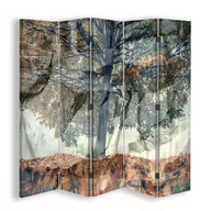 Parawany - Parawan pokojowy FEEBY, Tajemnicze drzewo, Dwustronny 180x170cm 5-częściowy - miniaturka - grafika 1