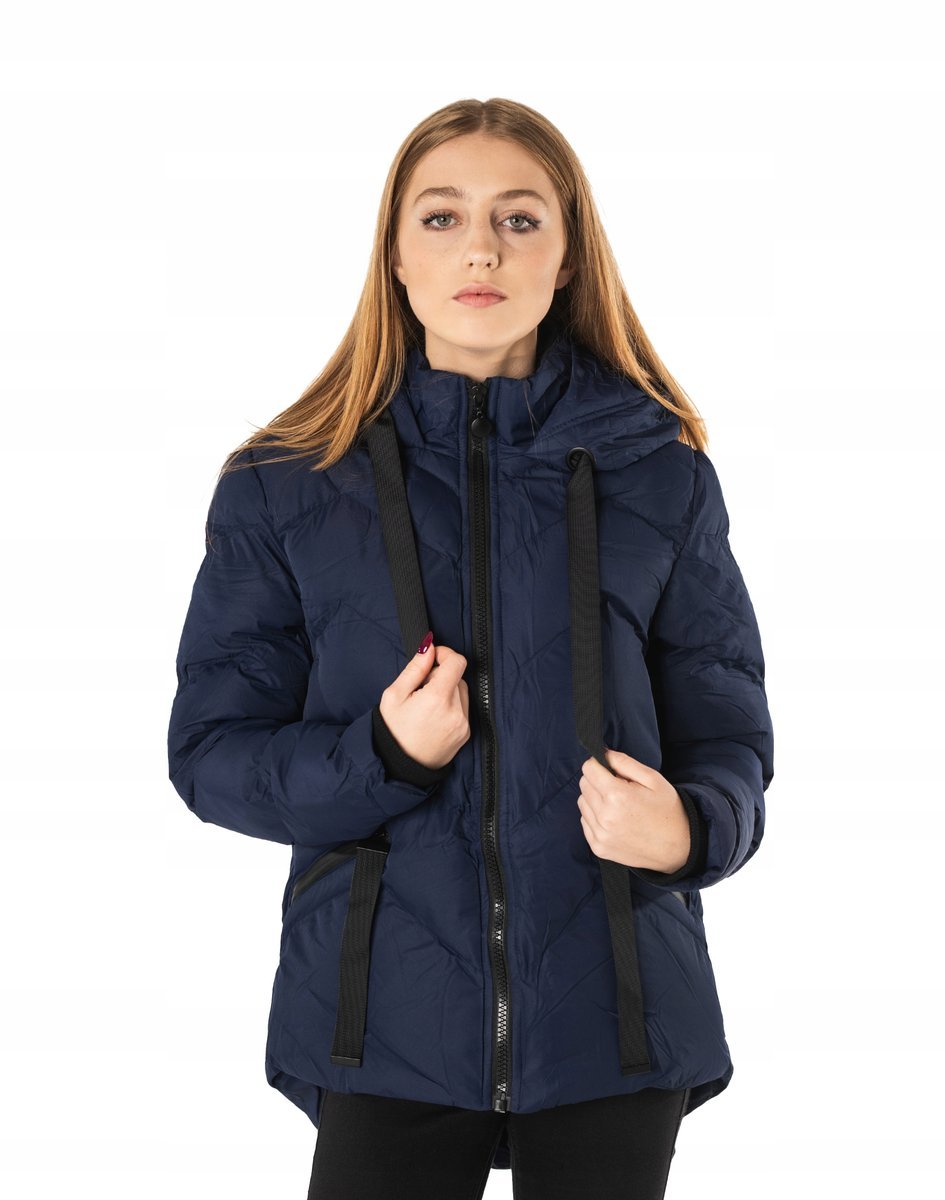 Ciepła Kurtka Damska Puchowa Ocieplana 739-2 r L