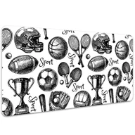 Podkładki na biurko - Ochronna mata na biurko Sportowe motywy 100x50 cm, Dywanomat - miniaturka - grafika 1