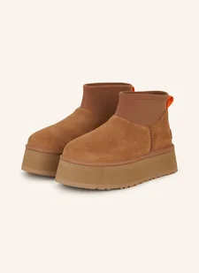 Ugg Botki Na Platformie Classic Mini Dipper braun - UGG - Botki damskie - miniaturka - grafika 1