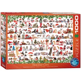 Eurographics Puzzle 1000 elementów. Świąteczny świat kotów - Puzzle - miniaturka - grafika 1