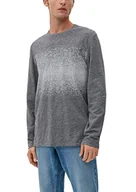 Koszulki męskie - s.Oliver Męska koszulka z długim rękawem, szara, S, szary, S - miniaturka - grafika 1