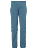 Spodnie damskie - VAUDE VAUDE Spodnie damskie Farley Stretch Capri T-zip II szary Blue Gray 38 Kurz 04577 - miniaturka - grafika 1