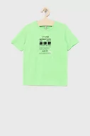 Koszulki dla chłopców - Birba&Trybeyond t-shirt dziecięcy kolor zielony z nadrukiem - miniaturka - grafika 1