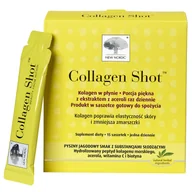 Włosy, skóra, paznokcie - New Nordic Collagen Shot, kolagen w płynie, smak jagodowy, 15 saszetek - miniaturka - grafika 1