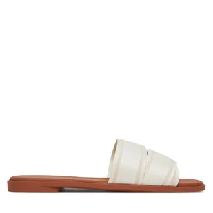 Klapki Tommy Hilfiger Webbing Mule FW0FW08421 Biały - Klapki i japonki damskie - miniaturka - grafika 1