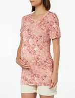 Koszulki i topy damskie - Supermom Damska koszulka z krótkim rękawem Florala z nadrukiem All Over, Mock Orange - N068, 42 - miniaturka - grafika 1