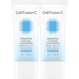 Cell Fusion C Aquatica Cooling Sunscreen, Krem z filtrem chłodząco-nawilżający SPF50+/PA++++, 2x35ml - Kremy do twarzy z filtrem - miniaturka - grafika 1