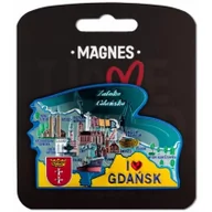 Magnesy - PAN DRAGON Magnes I love Poland Gdańsk ILP-MAG-A-GD-35 - miniaturka - grafika 1
