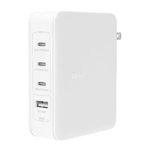 Ładowarka ścienna 140W 4-ports (3xC 1xA) UK, EU, US Plugs  biała - Ładowarki do telefonów - miniaturka - grafika 1