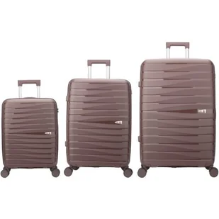 Zestaw walizek SEMI LINE T5963-0 Brązowy - Walizki - miniaturka - grafika 1