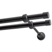 Karnisze - Karnisz DECASTYL Luna Podwójny 480 cm Czarny - miniaturka - grafika 1