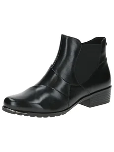 Caprice Damskie botki 9-25333-43 modne kozaki, Black Nappa, 39 EU, Czarna papka, 39 EU - Kozaki damskie - miniaturka - grafika 1