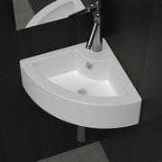 Umywalki - vidaXL  Umywalka rogowa biała z otworem przelewowym 41x28 - miniaturka - grafika 1