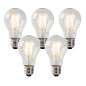 Żarówki LED - LUEDD Zestaw 5 żarówek LED E27 z przezroczystego szkła 3W 250 lm 2200 K. - miniaturka - grafika 1