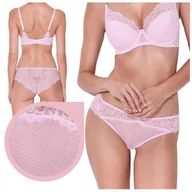 Majtki damskie - Alles Figi Brazylijskie HUSH BLUSH koronkowe majtki brazyliany jasny róż -S - miniaturka - grafika 1