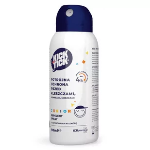 Icb Poland PHARMA SP J KICK THE TICK Junior repelent w sprayu przeciw kleszczom komarom i meszkom 90 ml 3425021 - Problemy skórne - miniaturka - grafika 1