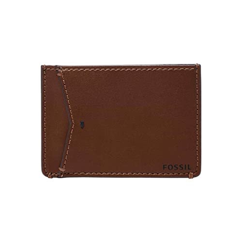 Fossil Męskie etui na karty średni brąz