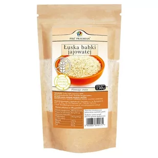 Pięć Przemian Łuska babki jajowatej Pięć Przemian, 150g 5902837810171 - Suplementy naturalne Pięć Przemian Łuska babki jajowatej Pięć Przemian, 150g 5902837810171 - Suplementy naturalne - miniaturka - grafika 1