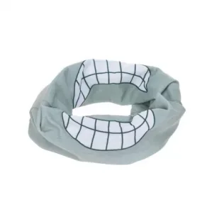 Lassig Wielofunkcyjna chusta komin Flexi Loop Smile grey - Czapeczki dla niemowląt - miniaturka - grafika 1