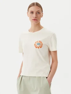 Quiksilver T-Shirt EQWZT03181 Beżowy Relaxed Fit - Koszulki i topy damskie - miniaturka - grafika 1