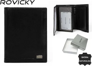Rovicky Duży portfel męski ze skóry naturalnej - Rovicky NoSize - Portfele - miniaturka - grafika 1