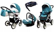 Wózki dziecięce - BabyLux WhiteLux 4w1 + baza Isofix 5903890854362 - miniaturka - grafika 1