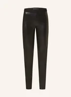 Legginsy - Marc Cain Legginsy Z Imitacji Skóry schwarz - miniaturka - grafika 1