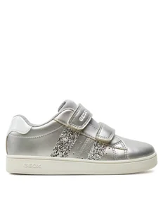 Geox Sneakersy J Eclyper Girl J45LRA 000NF C1007 S Srebrny - Buty dla dziewczynek - miniaturka - grafika 1