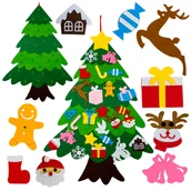 Choinki - Choinka Filcowa Kreatywna Dla Dzieci Diy Z Ozdobami - miniaturka - grafika 1