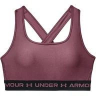 Biustonosze - Biustonosz sportowy damski Crossback Mid Bra Under Armour - miniaturka - grafika 1
