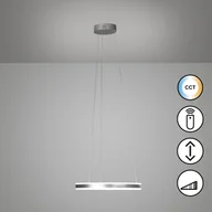 Lampy sufitowe - FISCHER & HONSEL Lampa wisząca Sirko, możliwość ściemniania, aluminiowy / szary / cynkowy, salon / jadalnia, metal, nowoczesny - miniaturka - grafika 1