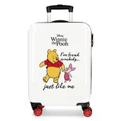 Walizki - Disney Kubuś Puchatek walizka kabinowa wielokolorowa 38 x 55 x 20 cm sztywne ABS kombinowane zamknięcie boczne 34 l 2 kg 4 podwójne koła - miniaturka - grafika 1