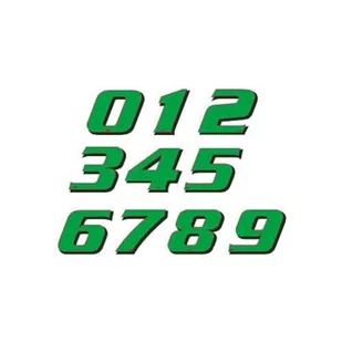 Puig - opakowanie 5 naklejek nr 5, 115 mm (5 sztuk) Zielony - Akcesoria motocyklowe - miniaturka - grafika 1