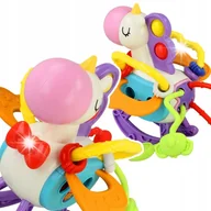 Zabawki sensoryczne - Zabawka Sensoryczna Montessori Bezpieczny Gryzak Dla Niemowląt +12 Unicorn - miniaturka - grafika 1