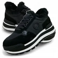 Buty sportowe damskie - Buty zimowe Damskie Sportowe ocieplane Big Star na platformie OO274a216 41 - miniaturka - grafika 1