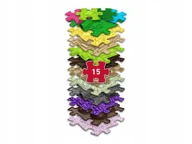 Maty piankowe - Mata Sensoryczna Ortopedyczna Zestaw 15w1 15 Puzzli Sensoryka Muffik / Valgosity / Mfk-076 - miniaturka - grafika 1