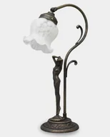 Lampy stojące - Lampa Art Deco z Figurą Kobiety i Dzwonkiem - miniaturka - grafika 1