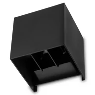 Lampy ogrodowe - Kinkiet Ogrodowy Elewacyjny  Led 2X3W 4000K Regulowany Góra Dół Czarny Picea Lumiled - miniaturka - grafika 1