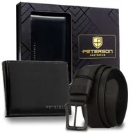 Portfele - Skórzany portfel męski z RFID elegancki na prezent zestaw świąteczny czarny - miniaturka - grafika 1