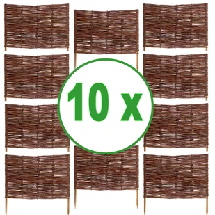 PALISADA OGRODOWA 60cmx40cm - 10 SZTUK PŁOTEK WIKLINOWY OBRZEŻE PRODUCENT - Ogrodzenia - miniaturka - grafika 1