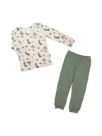 Piżamy chłopięce - Chłopięca piżama dł.rękaw las kremowa Nicol - miniaturka - grafika 1