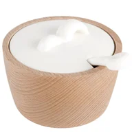 Cukiernice - ZESTAW CUKIERNICZKA DREWNIANA CUKIERNICA +ŁYŻECZKA - miniaturka - grafika 1