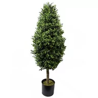 Sztuczne drzewka - Leaf Realistyczne sztuczne bukszpanowe drzewo topiary, 120 cm bukszpan stożek UV - miniaturka - grafika 1