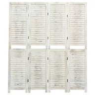 Parawany - Lumarko Parawan 4-panelowy, biały, 140 x 165 cm, drewniany! - miniaturka - grafika 1