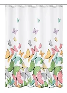 Zasłony prysznicowe - Kleine Wolke Butterflies Tekstylna Zasłona prysznicowa Multicolor 240x180 cm - miniaturka - grafika 1