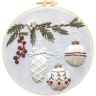 Akcesoria i części do maszyn do szycia - Zestaw do haftowania Gałązka jodły z bombkami TITANUM CRAFT-FUN SERIES - miniaturka - grafika 1